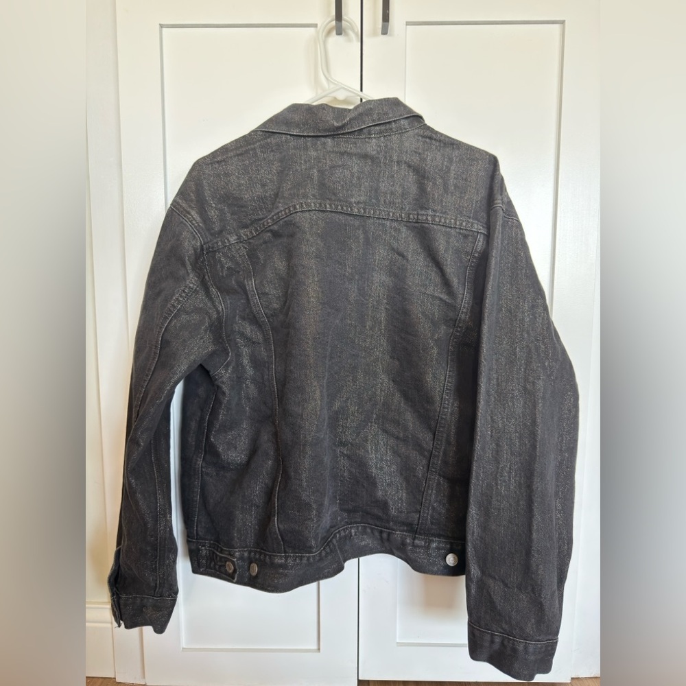 Levi's Black Sparkly Denim Jacket | Size XL - Picture 3 of 7